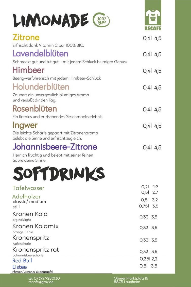 Speisekarte 2